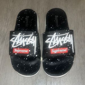 Authentic Supreme x Stussy collab sandals